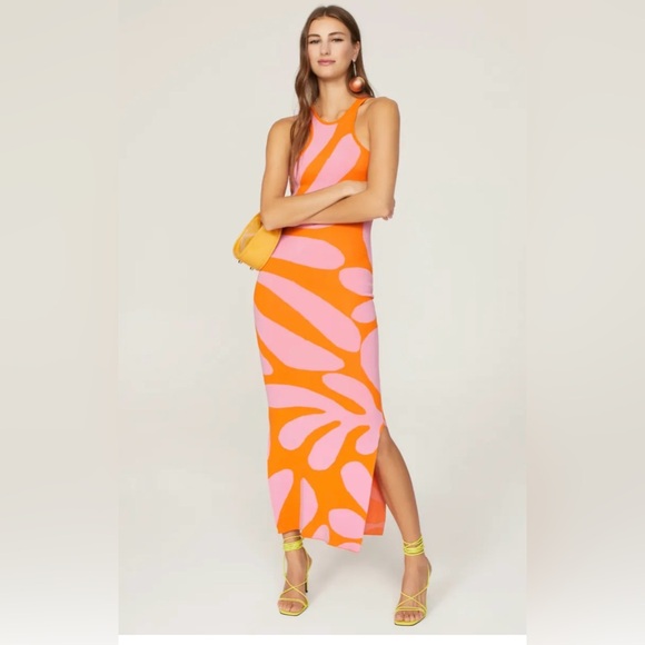 SOLID & STRIPED Dresses & Skirts - NWT Solid & Striped Knit Sia Maxi Dress – Carnation Pink/Clementine, Size S